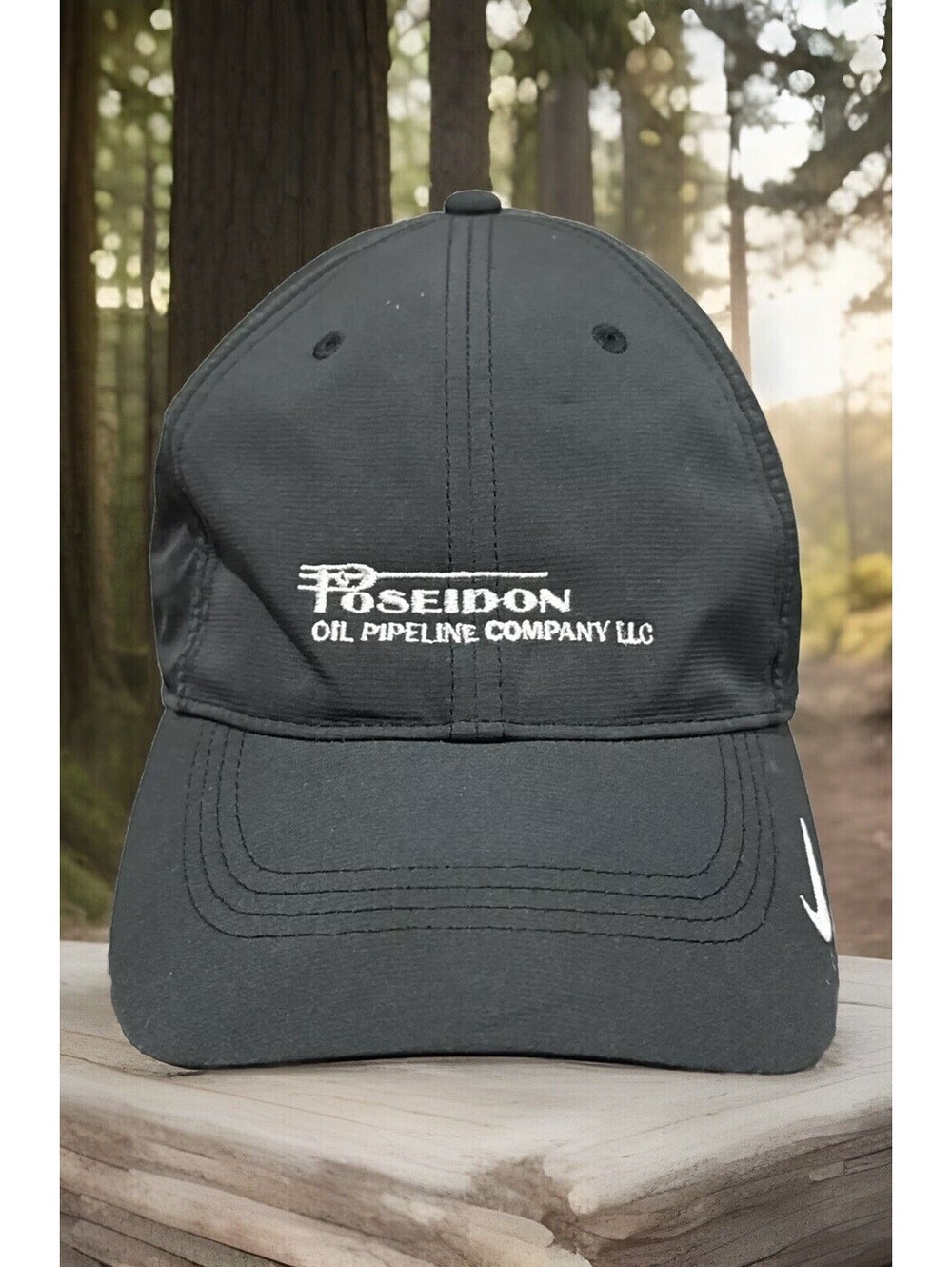 Poseidon Oil Pipeline Company Houston Texas Black Nike Swoosh Golf Baseball Cap